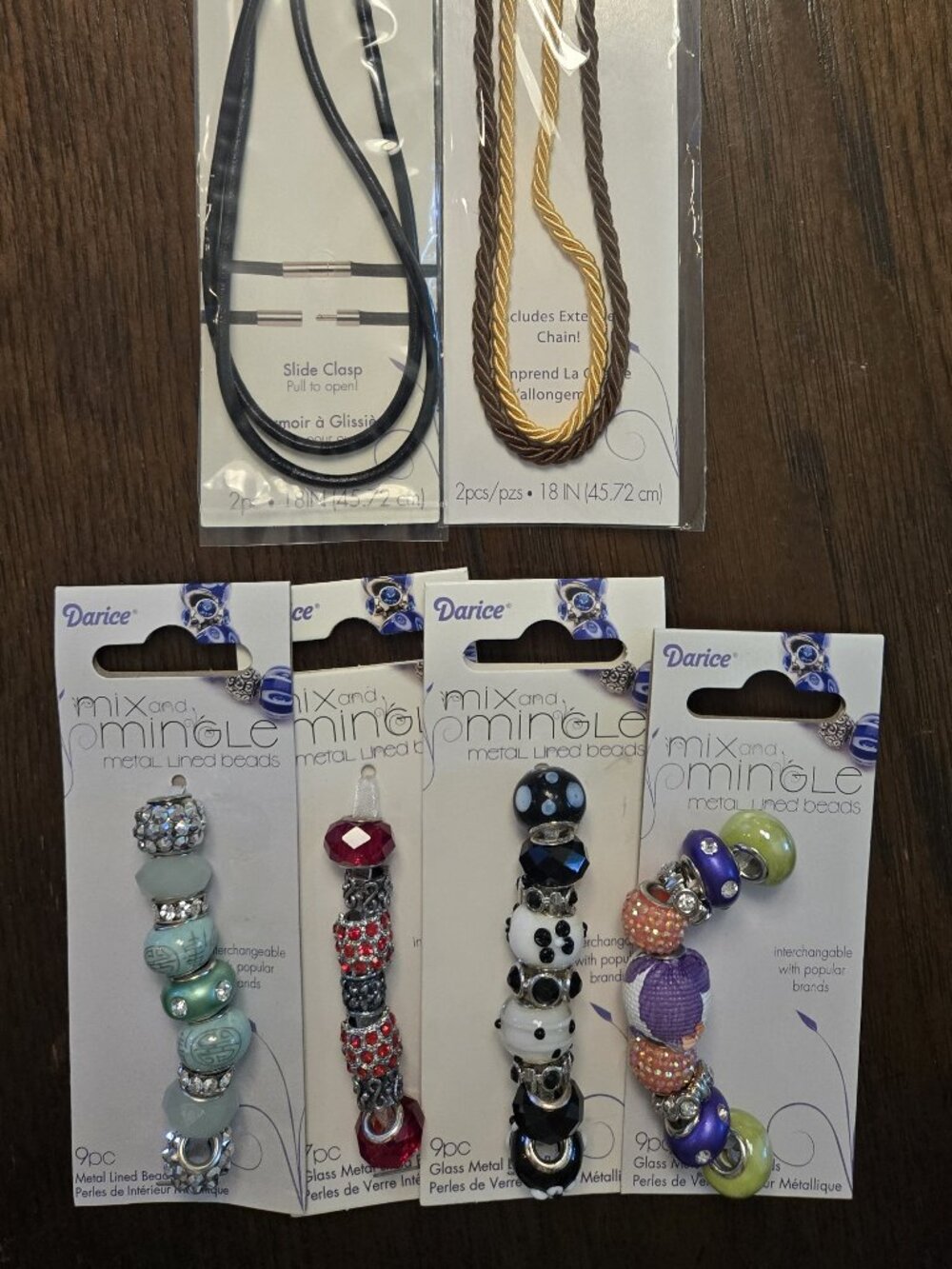 MYSTERY LOT GRAB BAG SETS 2 - 2pk Necklaces + 4pks Beads Make Your Own